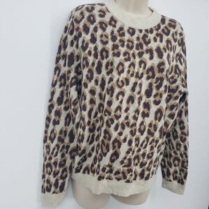 A New Day Sweater Animal Print Crew Neck